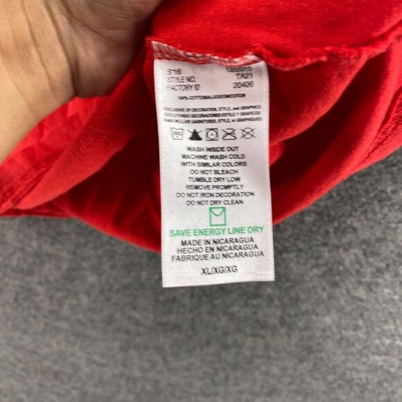 Genuine Merchandise T-Shirt Men XL Red Crew Neck Short Sleeve Pullover STL - Picture 8 of 9